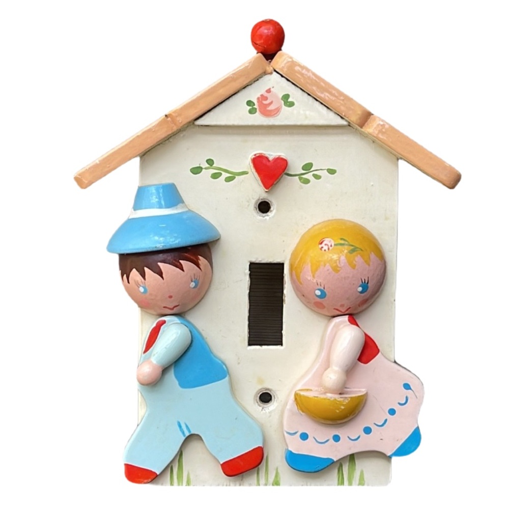 Vintage Baby Nursery Wood IRMI Light Switch Plate Cover